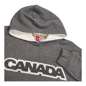 Heavy Gray 2006 Canada Olympic Team Hudson Bay HBC Pullover Hoodie Adult S